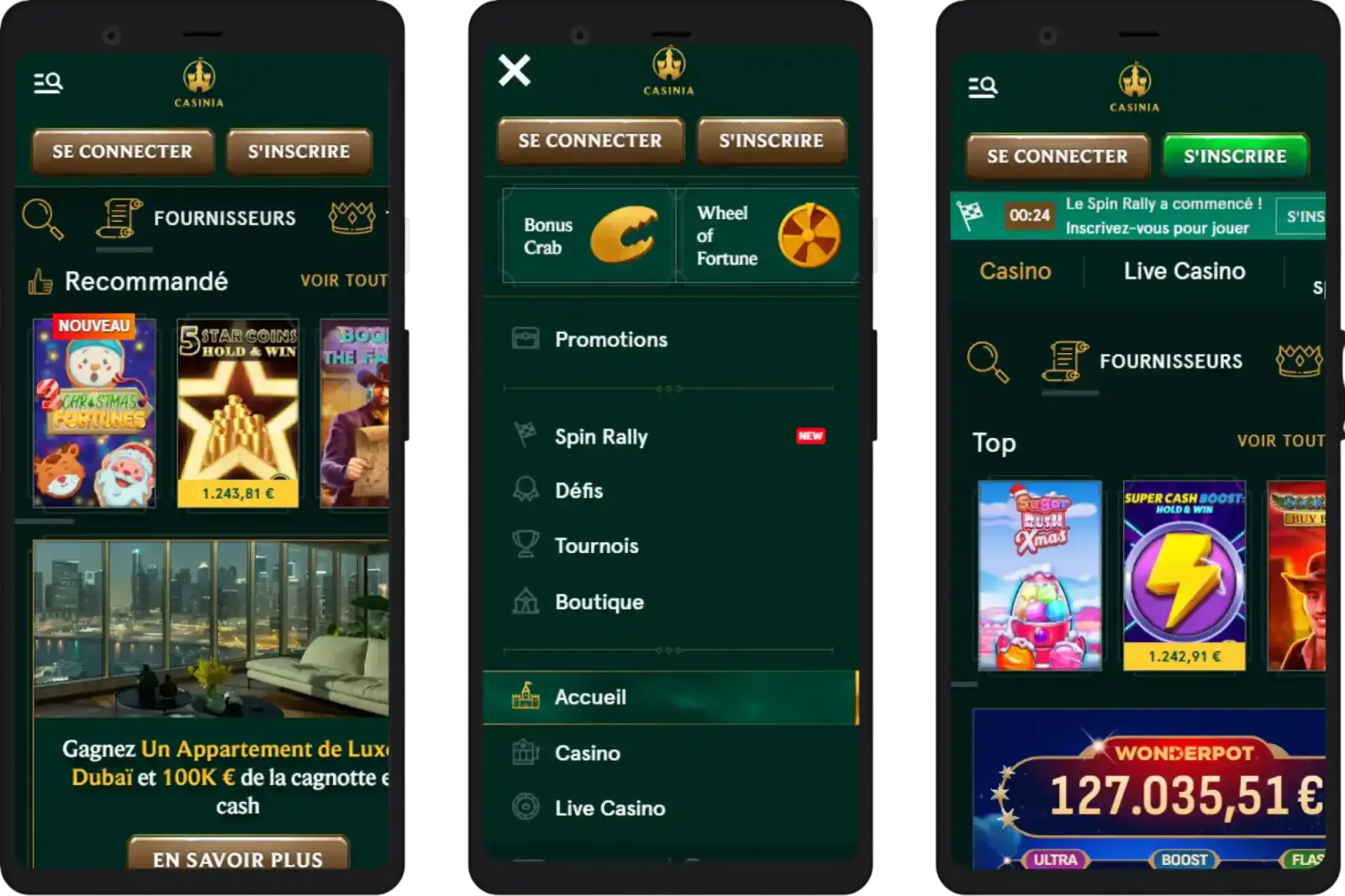 Casinia app